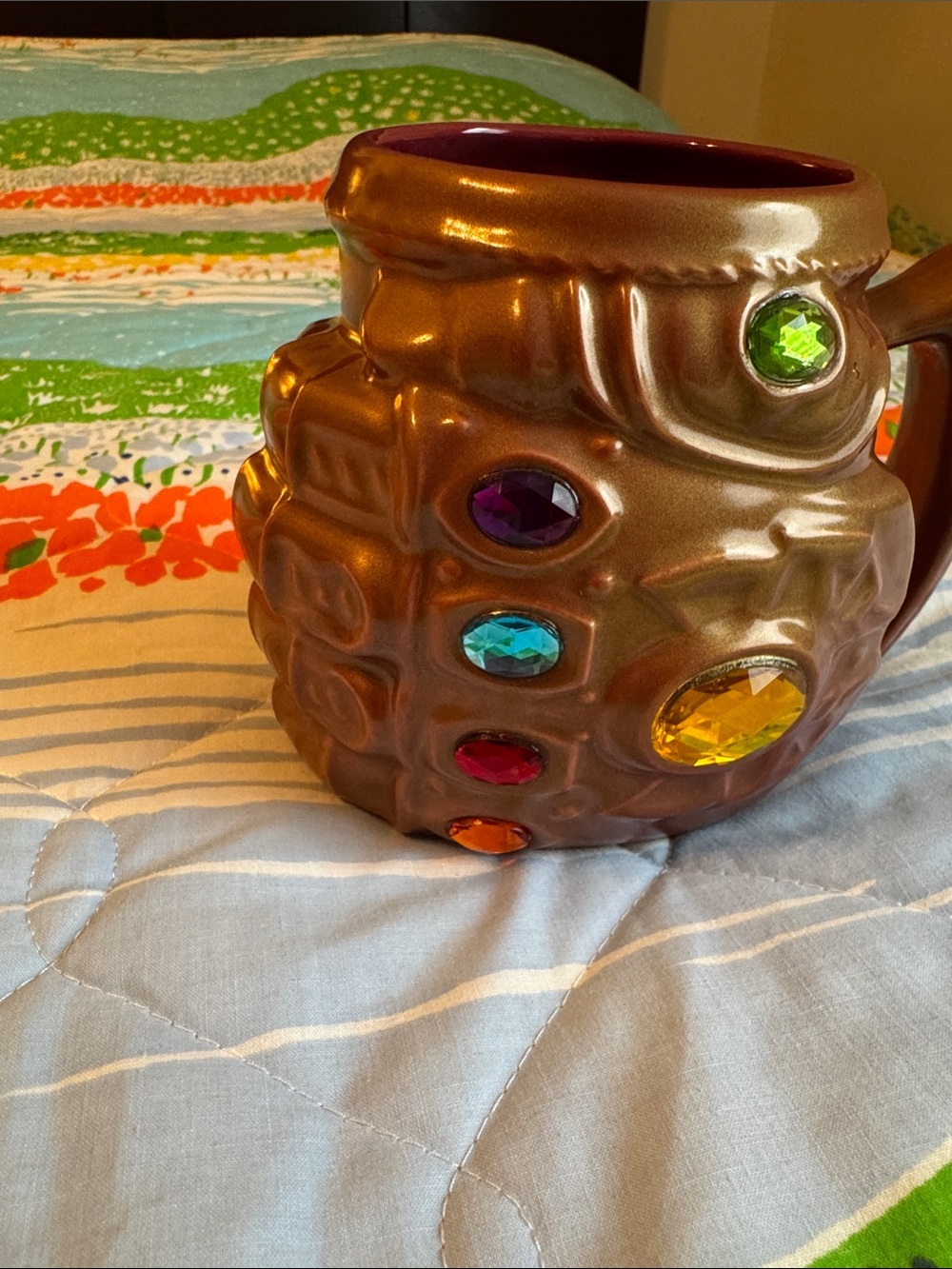 Disney Store Marvel Mug Avengers Thanos Infinity Gauntlet Jeweled Mug - Picture 2 of 13